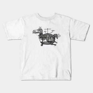 Flying Dodo: Steampunk Machine Kids T-Shirt